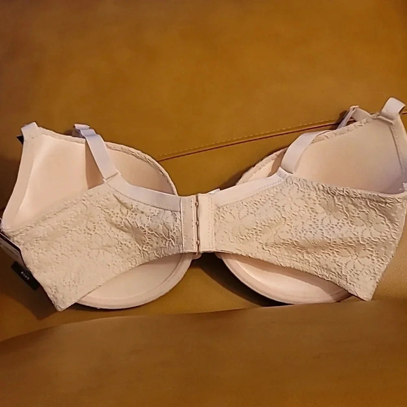 Laura Ashley Underwire Padded Everyday Comfort Bra 38DD Rose Pink Lace - Picture 3 of 4
